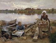 Eero Jarnefelt JaRNEFELT Eero Laundry at the river bank 1889